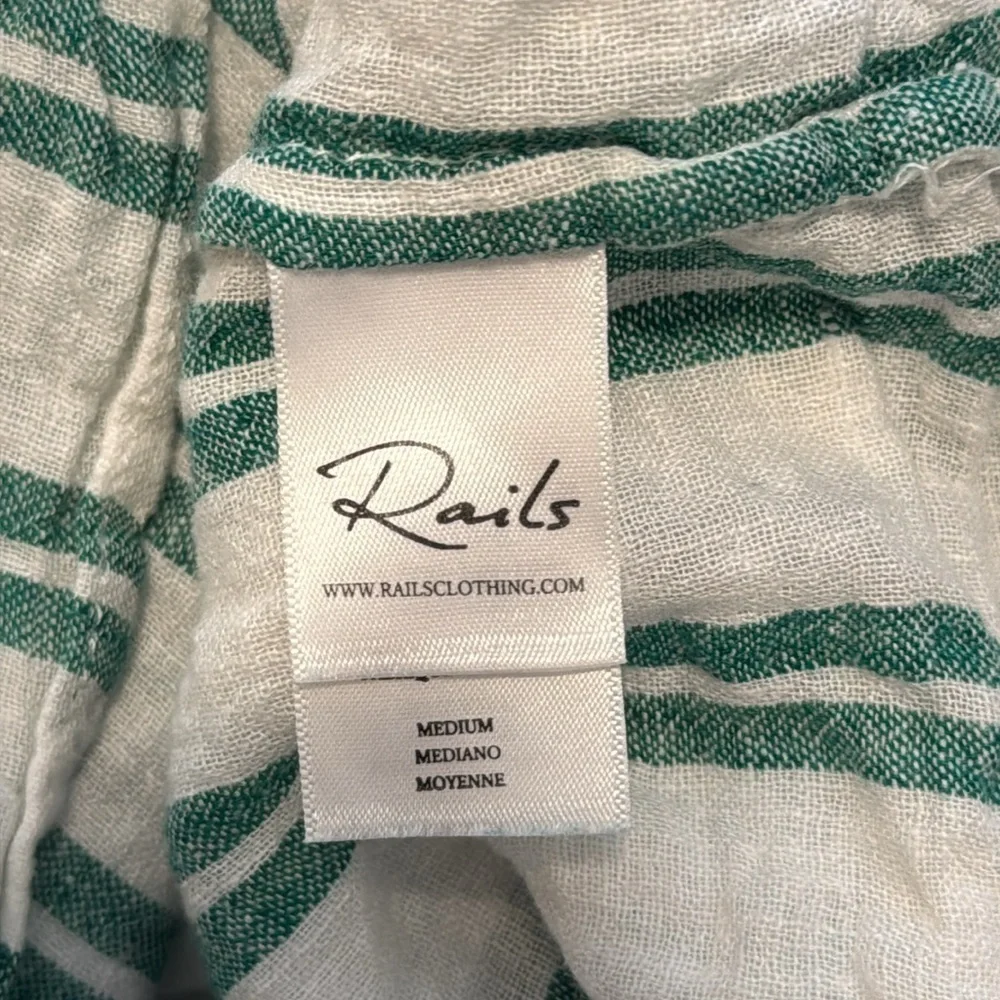 Rails from Revolve Jasmine Mini Dress in Cordoba Stripe(Green/White) Size Medium - Picture 9 of 10